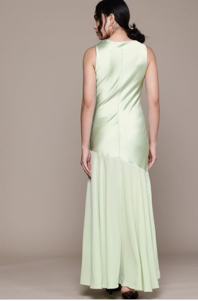 BIG MANGO Cowl Neck Satin Finish Maxi Dress - Image 4