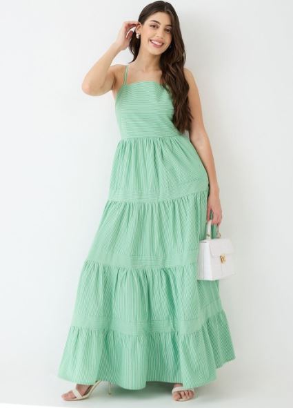 Globus Square Neck Maxi Dress