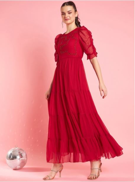 Antheaa Chiffon Maxi Dress - Image 5