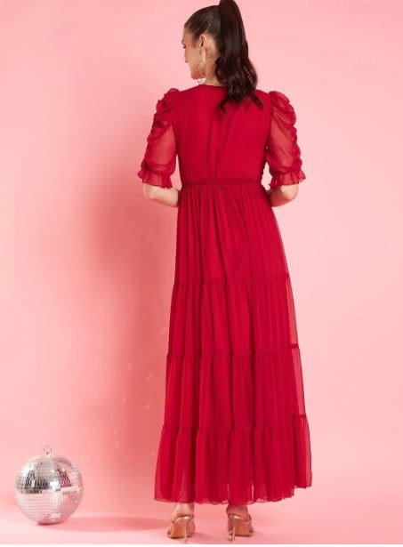 Antheaa Chiffon Maxi Dress - Image 4
