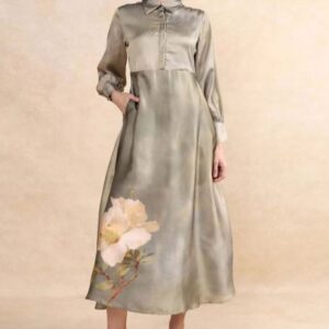 RAREISM Floral Printed Fit & Flare Midi Dress